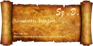 Szombath Dániel névjegykártya