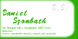daniel szombath business card